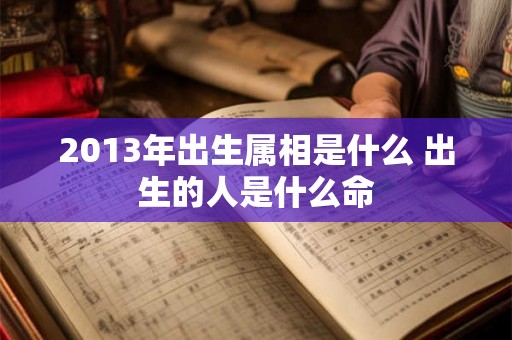 2013年出生属相是什么 出生的人是什么命