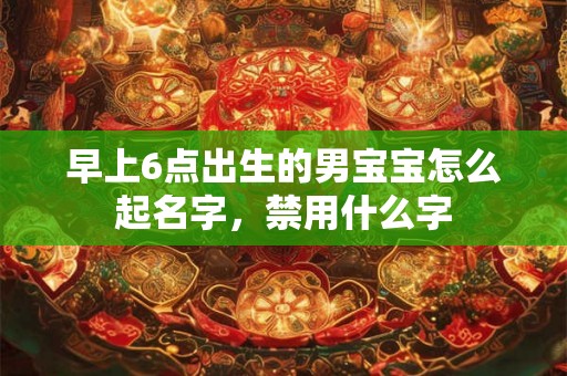 早上6点出生的男宝宝怎么起名字，禁用什么字