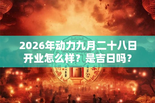 2026年动力九月二十八日开业怎么样？是吉日吗？