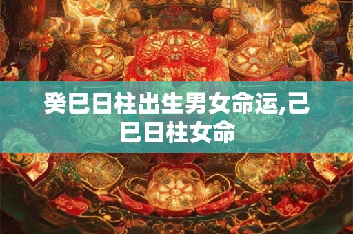 癸巳日柱出生男女命运,己巳日柱女命