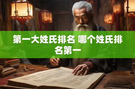 第一大姓氏排名 哪个姓氏排名第一
