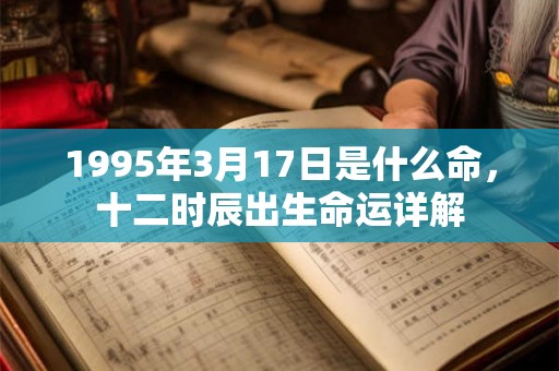 1995年3月17日是什么命,十二时辰出生命运详解 1995年3月17日是什么命,十二时辰出生命运详解