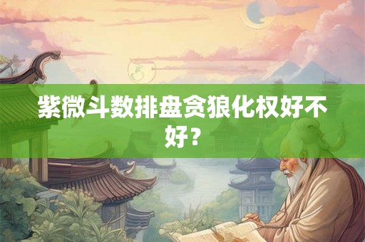紫微斗数排盘贪狼化权好不好？