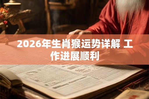 2026年生肖猴运势详解 工作进展顺利 2026年生肖猴运势详解 工作进展顺利