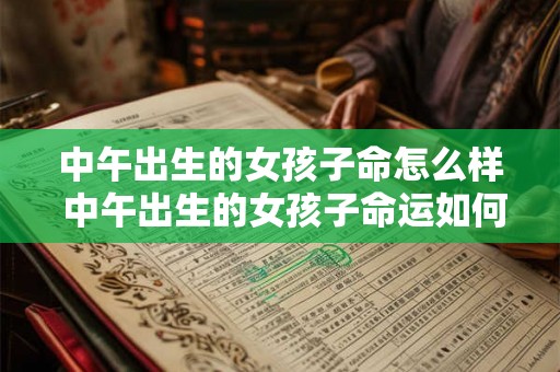 中午出生的女孩子命怎么样 中午出生的女孩子命运如何