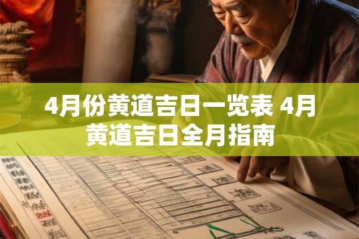 4月份黄道吉日一览表 4月黄道吉日全月指南 4月份黄道吉日一览表 4月黄道吉日全月指南