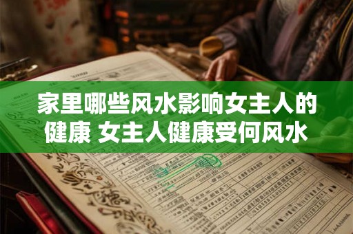 家里哪些风水影响女主人的健康 女主人健康受何风水影响