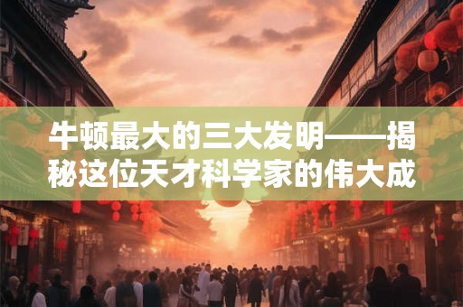 牛顿最大的三大发明——揭秘这位天才科学家的伟大成就