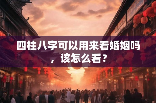 四柱八字可以用来看婚姻吗,该怎么看? 四柱八字可以用来看婚姻吗,该怎么看?