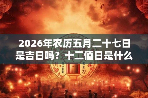 2026年农历五月二十七日是吉日吗？十二值日是什么？