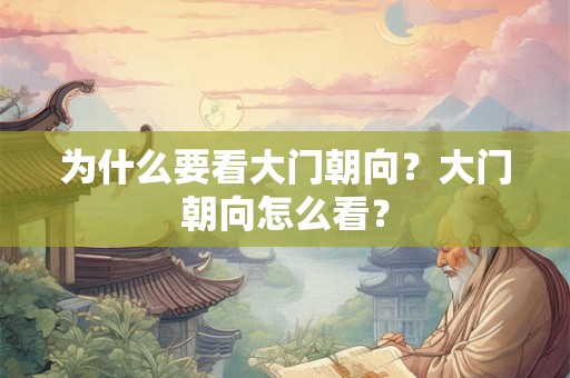 为什么要看大门朝向？大门朝向怎么看？