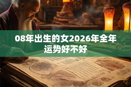 08年出生的女2026年全年运势好不好