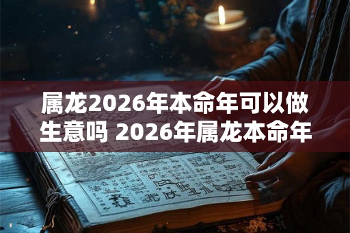 属龙2026年本命年可以做生意吗 2026年属龙本命年可以创业吗