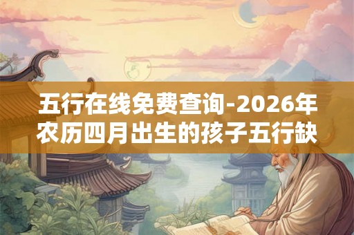 五行在线免费查询-2026年农历四月出生的孩子五行缺什么