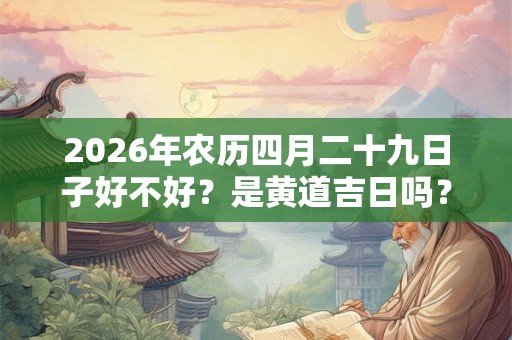 2026年农历四月二十九日子好不好？是黄道吉日吗？