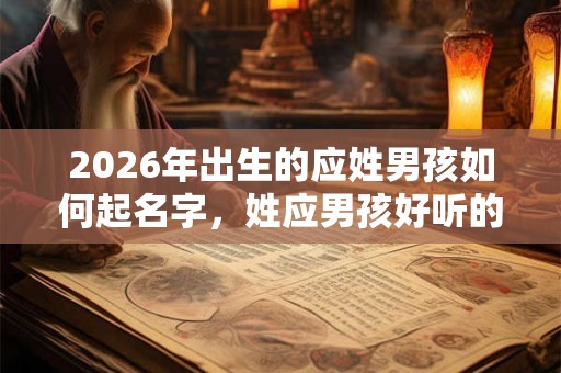 2026年出生的应姓男孩如何起名字，姓应男孩好听的名字