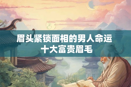 眉头紧锁面相的男人命运  十大富贵眉毛