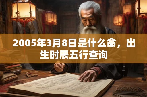 2005年3月8日是什么命，出生时辰五行查询