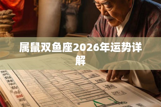 属鼠双鱼座2026年运势详解