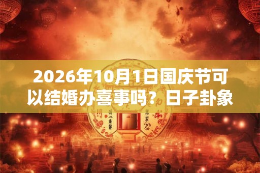2026年10月1日国庆节可以结婚办喜事吗?日子卦象好吗? 2026年10月1日国庆节可以结婚办喜事吗?日子卦象好吗?