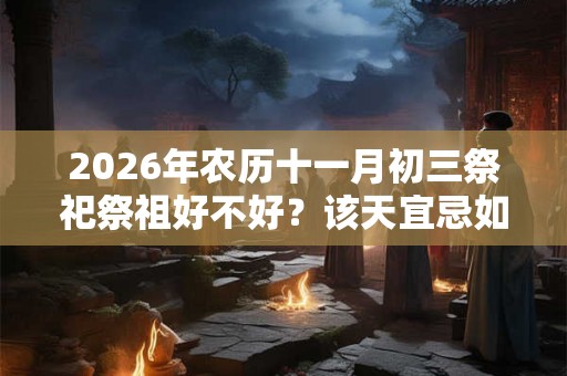 2026年农历十一月初三祭祀祭祖好不好？该天宜忌如何？