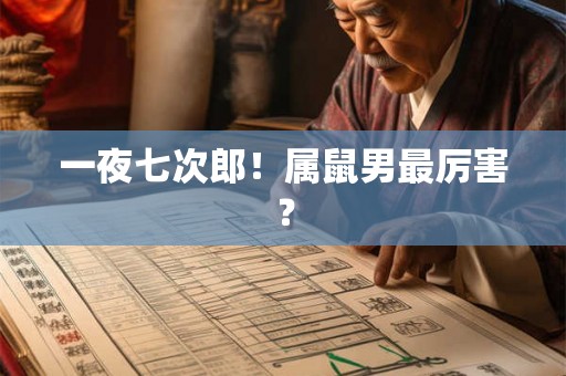 一夜七次郎！属鼠男最厉害？