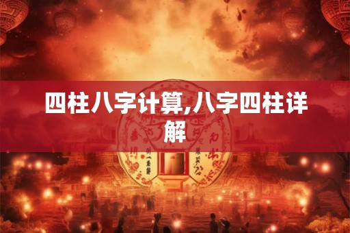 四柱八字计算,八字四柱详解