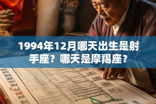1994年12月哪天出生是射手座?哪天是摩羯座? 1994年12月哪天出生是射手座?哪天是摩羯座?