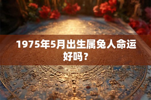 1975年5月出生属兔人命运好吗? 1975年5月出生属兔人命运好吗?