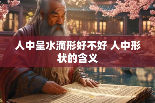 人中呈水滴形好不好 人中形状的含义