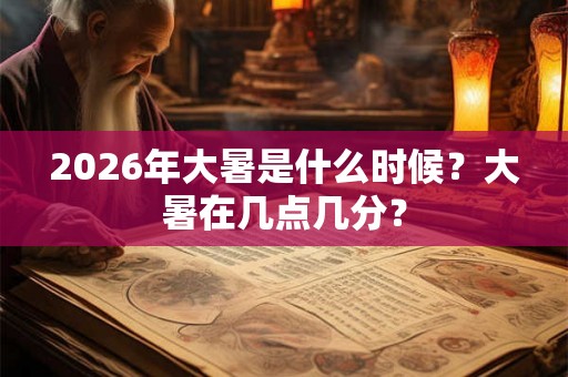 2026年大暑是什么时候?大暑在几点几分? 2026年大暑是什么时候?大暑在几点几分?