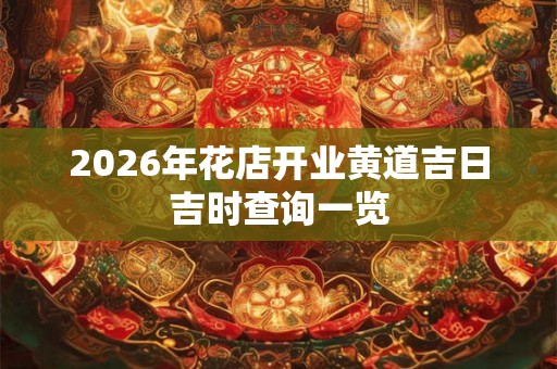 2026年花店开业黄道吉日吉时查询一览