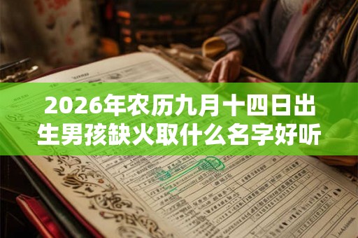 2026年农历九月十四日出生男孩缺火取什么名字好听？