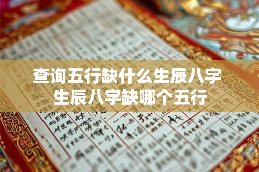 查询五行缺什么生辰八字 生辰八字缺哪个五行