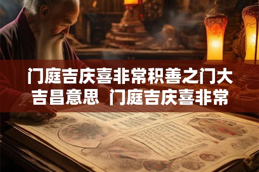 门庭吉庆喜非常积善之门大吉昌意思 门庭吉庆喜非常解签 门庭吉庆喜非常积善之门大吉昌意思 门庭吉庆喜非常解签