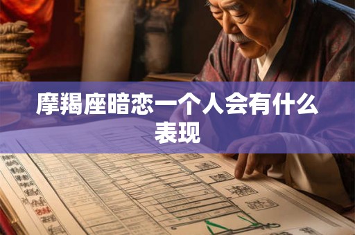 摩羯座暗恋一个人会有什么表现