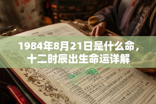 1984年8月21日是什么命，十二时辰出生命运详解