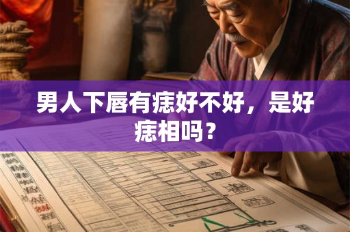 男人下唇有痣好不好，是好痣相吗？