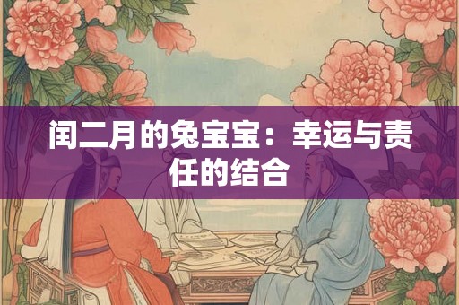 闰二月的兔宝宝：幸运与责任的结合