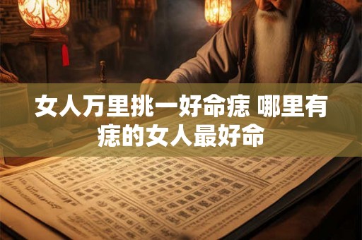 女人万里挑一好命痣 哪里有痣的女人最好命 女人万里挑一好命痣 哪里有痣的女人最好命
