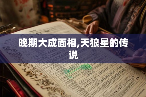 晚期大成面相,天狼星的传说
