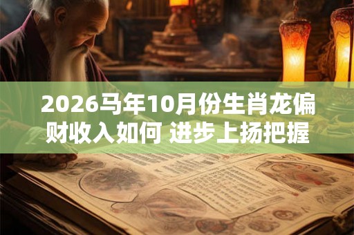 2026马年10月份生肖龙偏财收入如何 进步上扬把握良机 2026马年10月份生肖龙偏财收入如何 进步上扬把握良机