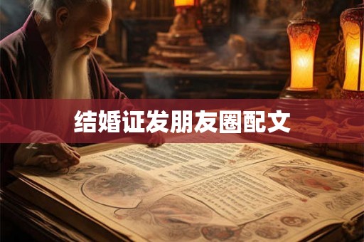 结婚证发朋友圈配文