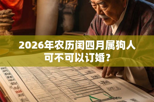 2026年农历闰四月属狗人可不可以订婚？