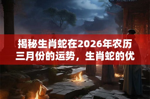 揭秘生肖蛇在2026年农历三月份的运势，生肖蛇的优点有哪些？