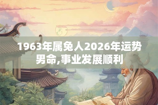 1963年属兔人2026年运势男命,事业发展顺利