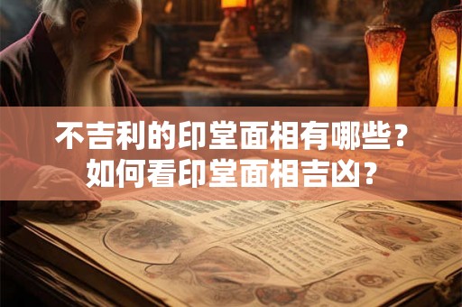 不吉利的印堂面相有哪些？如何看印堂面相吉凶？