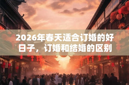 2026年春天适合订婚的好日子，订婚和结婚的区别