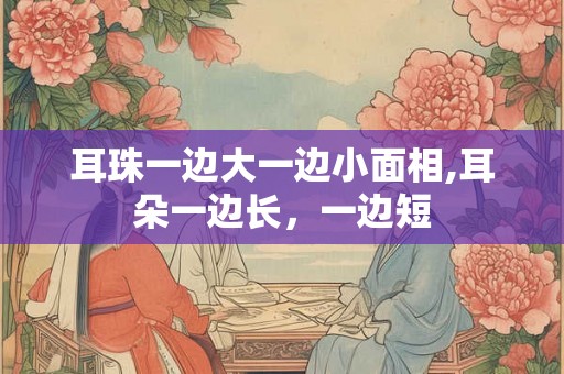 耳珠一边大一边小面相,耳朵一边长,一边短 耳珠一边大一边小面相,耳朵一边长,一边短