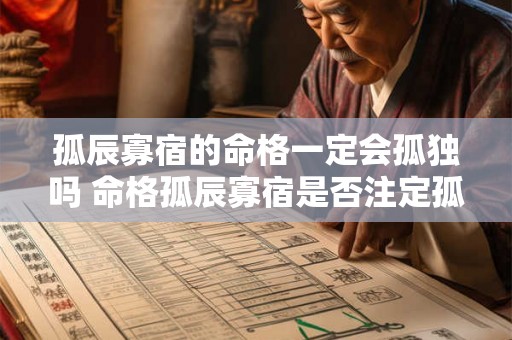 孤辰寡宿的命格一定会孤独吗 命格孤辰寡宿是否注定孤独